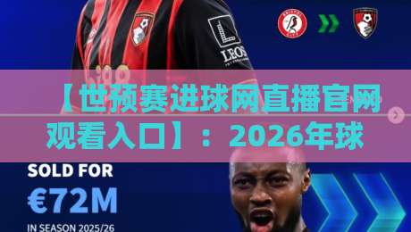 【世预赛进球网直播官网观看入口】：2026年球迷必备的观赛指南与避坑攻略