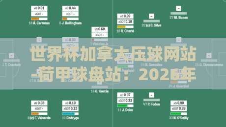 世界杯加拿大压球网站-荷甲球盘站：2026年世界杯投注策略与盘口深度解析