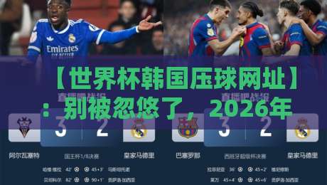 【世界杯韩国压球网址】:别被忽悠了,2026年球迷必看的避坑指南