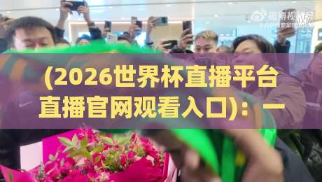(2026世界杯直播平台直播官网观看入口):一个老球迷的实用指南 (2026世界杯直播平台直播官网观看入口):一个老球迷的实用指南